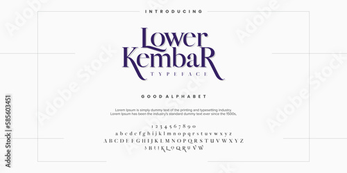 Abstract Fashion font alphabet. Typography typeface uppercase lowercase and number. vector illustrations.