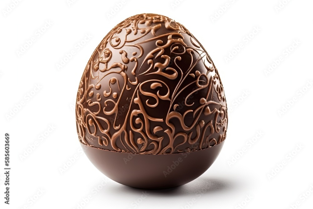 an elaborately decorated chocolate Easter egg. Generative AI an elaborately decorated chocolate Easter egg. Generative AI