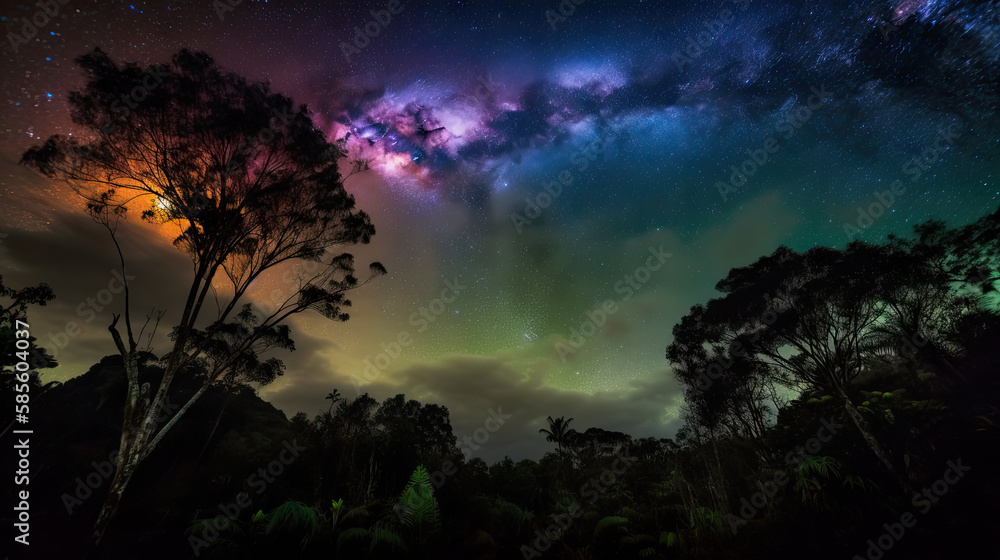 Naklejka premium beautiful night sky