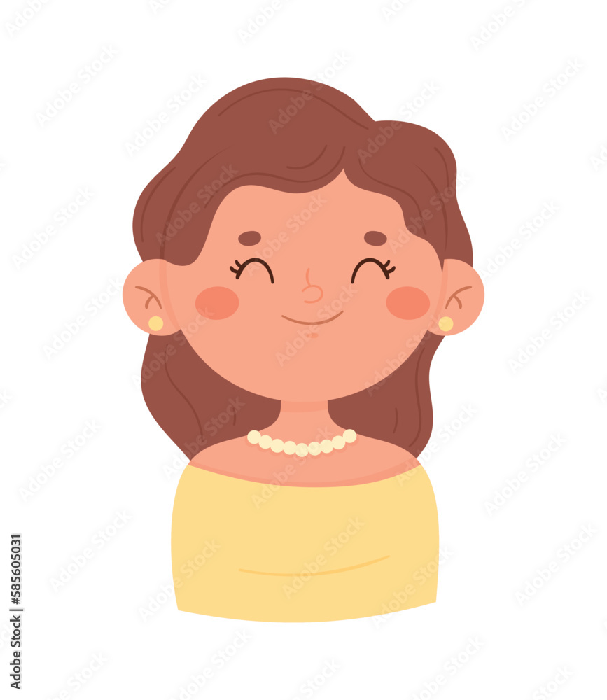 happy woman with brown hair happy woman with brown hair