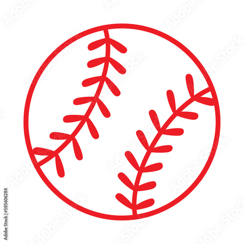 baseball outline Softball Ball Stitches