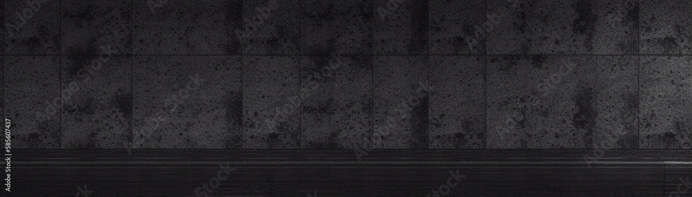 Illustration of a textured and worn-out wall in black and white created with Generative AI technology Illustration of a textured and worn-out wall in black and white created with Generative AI technology