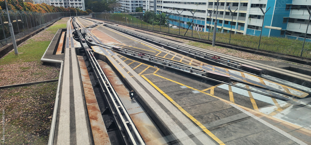 Fototapeta premium guideway train track