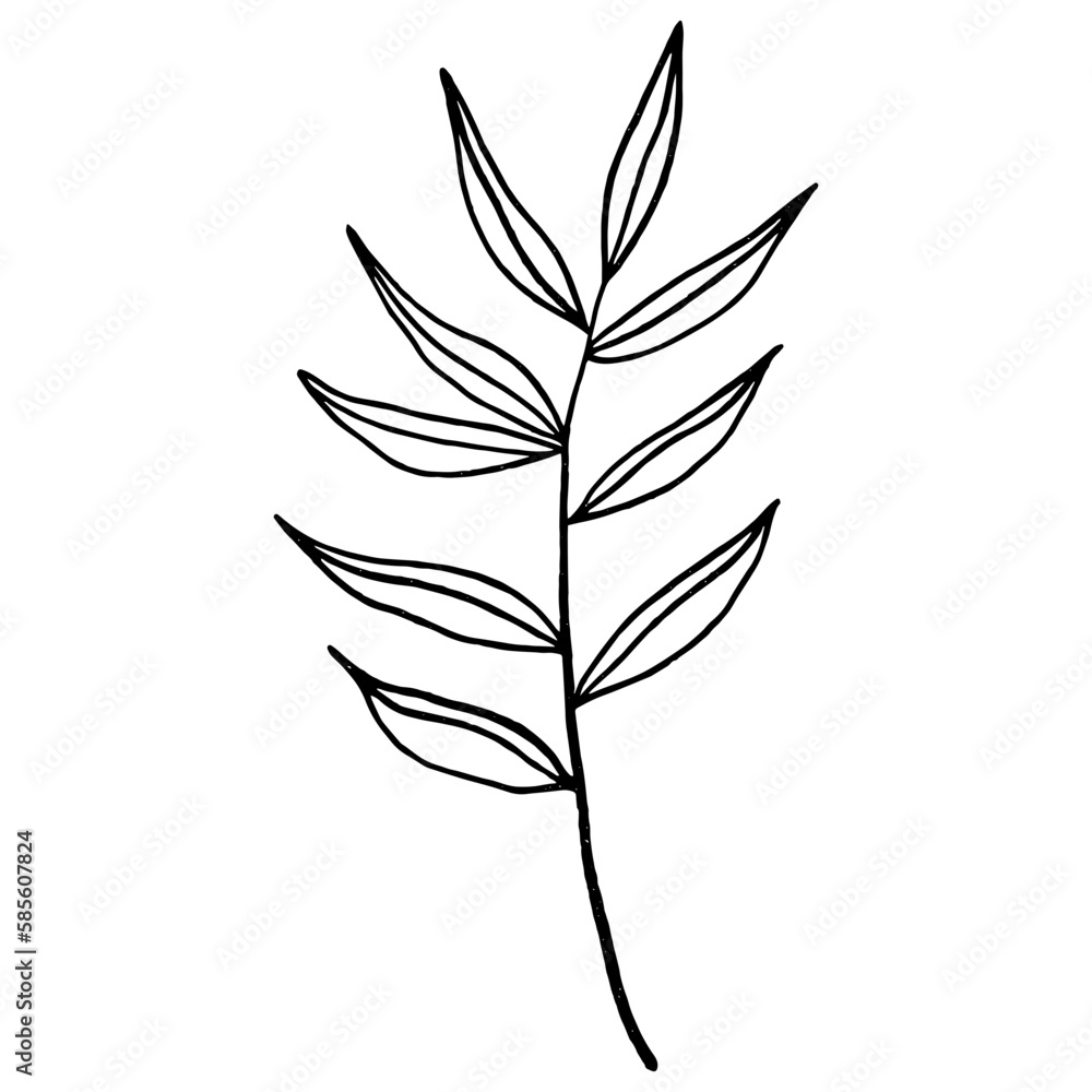 Floral leaf line art element for wedding card, invitation card, poster, logo design and more. Floral leaf line art element for wedding card, invitation card, poster, logo design and more.