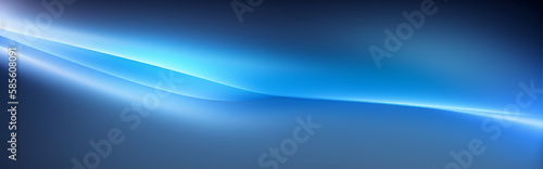 Illustration of a blue abstract background with flowing lines and curves created with Generative AI technology © lndstock