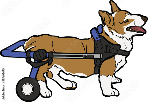 Dog wheelchair pet leg disability