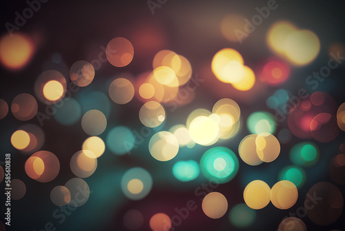 Defocused background, Colorful soft bokeh, blurred lights