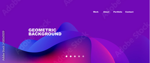 Flowing gradient colors and round elements and circles. Vector illustration for wallpaper, banner, background, leaflet, catalog, cover, flyer