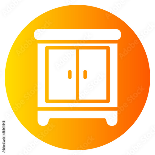 chest of drawers gradient icon