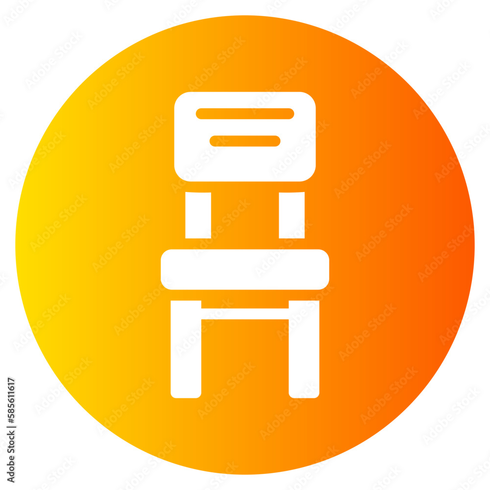 chair gradient icon chair gradient icon