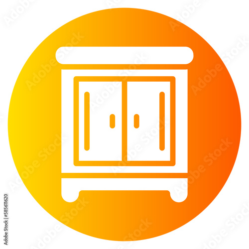 chest of drawers gradient icon