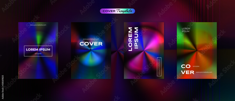 Futuristic 80s cover design retro flex vibrant back to the future theme collection vector background for flyers, banners, posters, invitations, gift cards, brochures