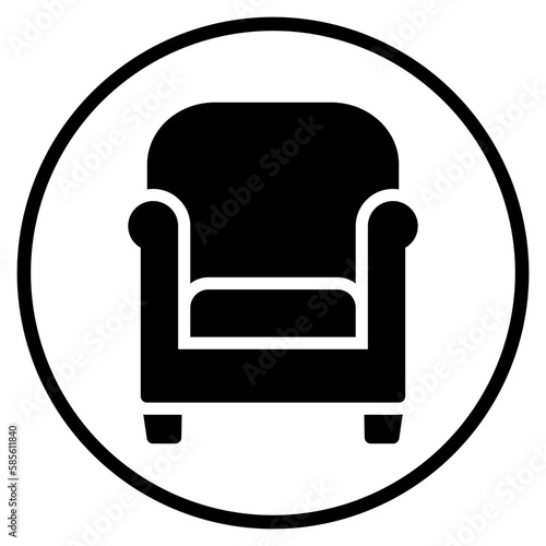 armchair glyph icon