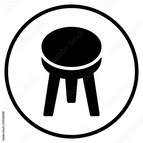 chair glyph icon