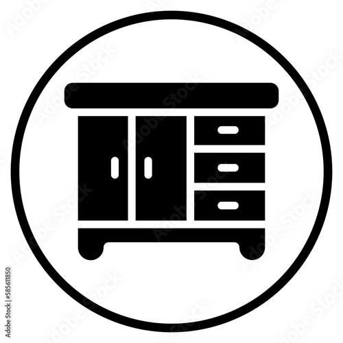 chest of drawers glyph icon
