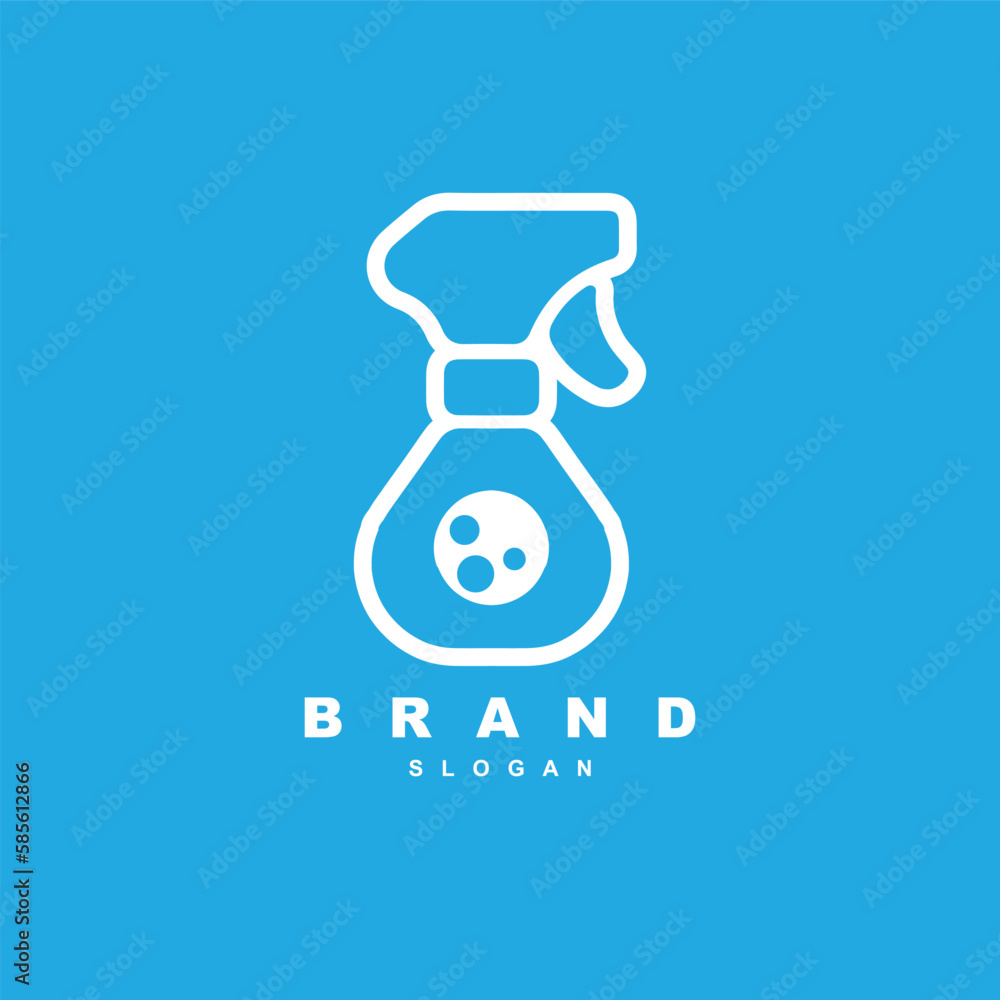 Home cleaning service spray logo design Home cleaning service spray logo design