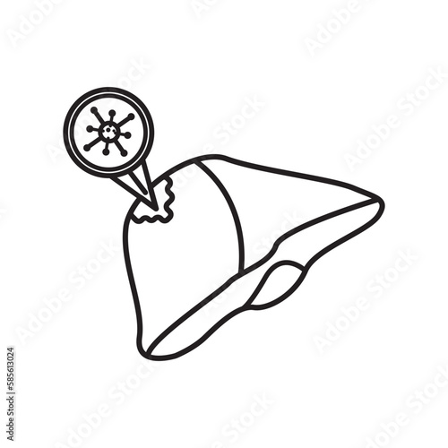liver cancer icon outline