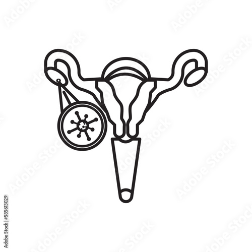 ovarian cancer icon outline photo