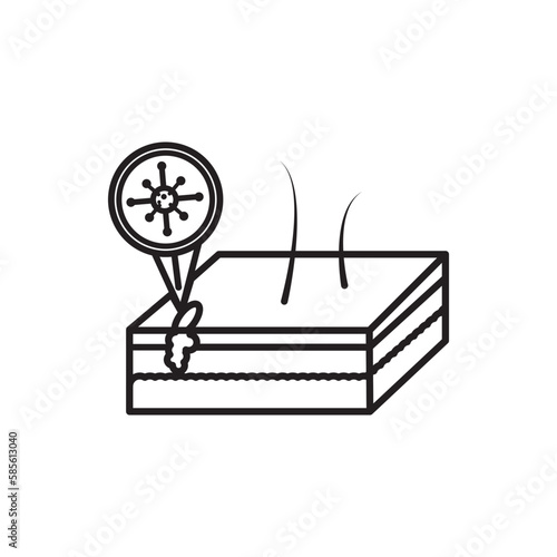 skin cancer icon outline