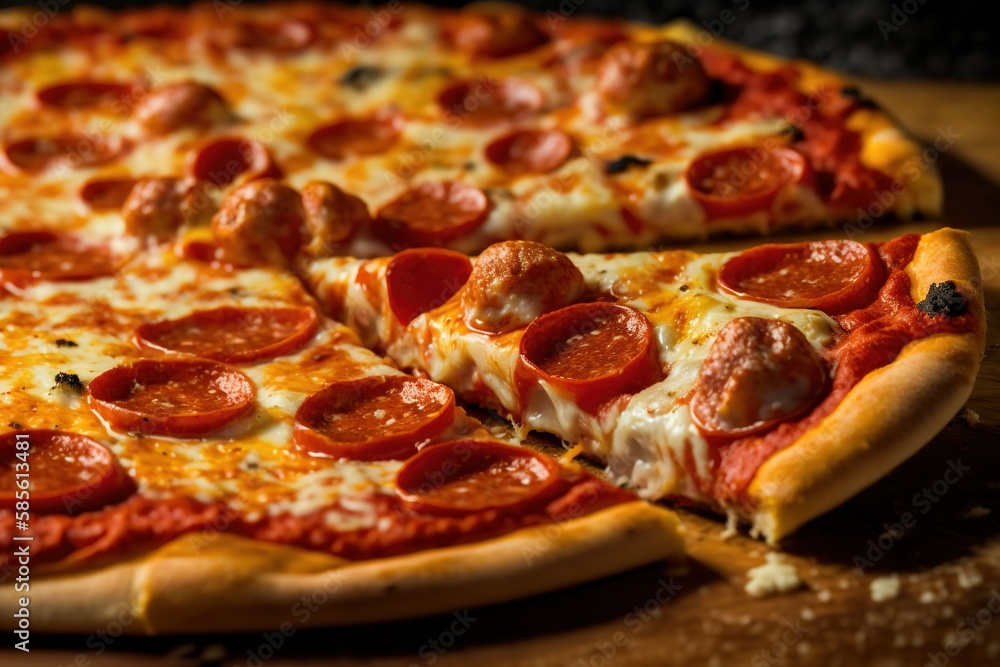 pizza on a table, isolated pizza close-up pizza on a table, isolated pizza close-up