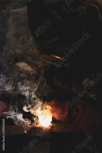 blacksmith working in a factory