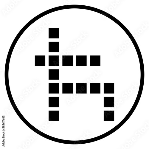 crossword glyph icon
