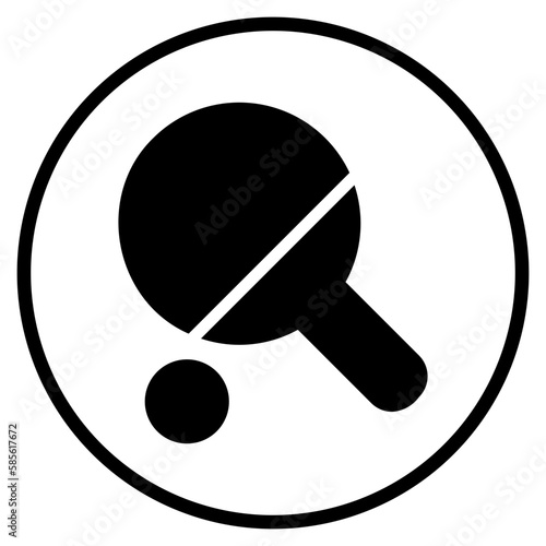 ping pong glyph icon
