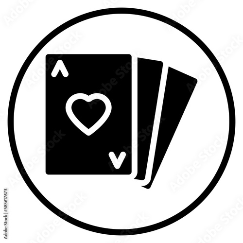 poker cards glyph icon