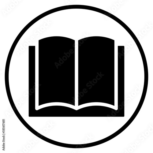 reading glyph icon