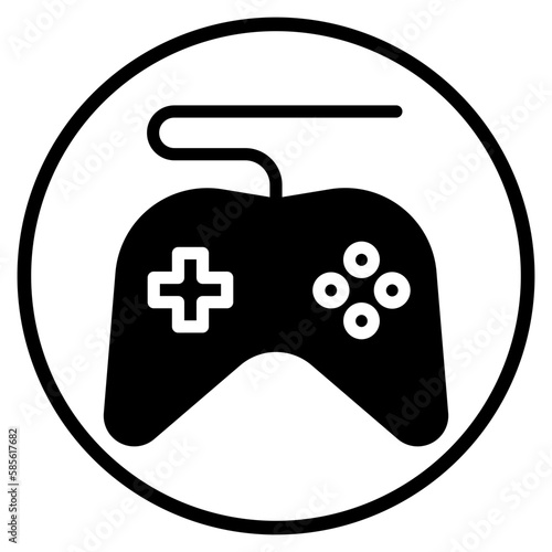 joystick glyph icon