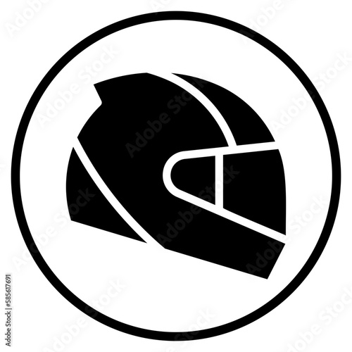 Racing Helmet glyph icon