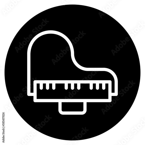 piano glyph icon