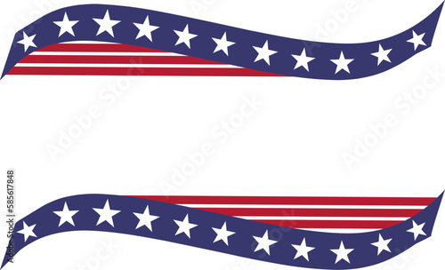 usa flag frame with copy space for your text or design