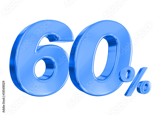 Blue 60 Percent Sale Off Discount 