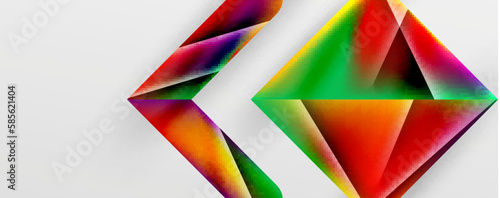 Fototapeta Naklejka Na Ścianę i Meble -  Triangle fluid color gradient abstract background. Vector Illustration For Wallpaper, Banner, Background, Card, Book Illustration, landing page