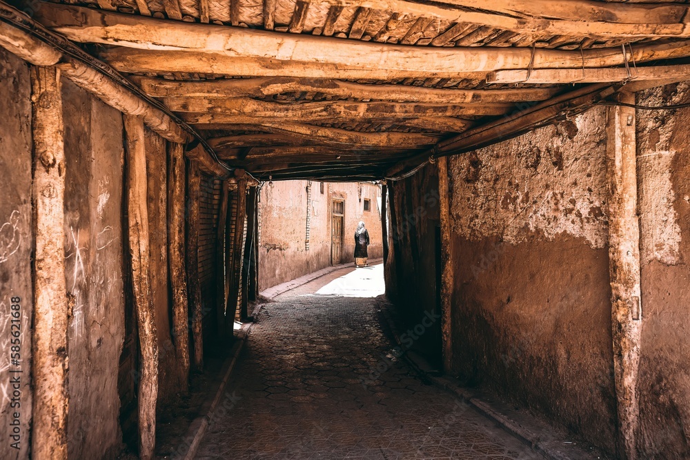 The dilapidated and long-standing Folk Houses on Hathpace in Kashgar, Xinjiang