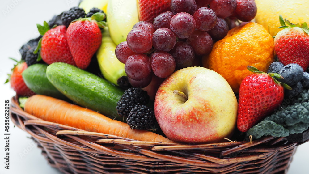 Fresh Mixed Fruit Vegetable Basket Fresh Mixed Fruit Vegetable Basket