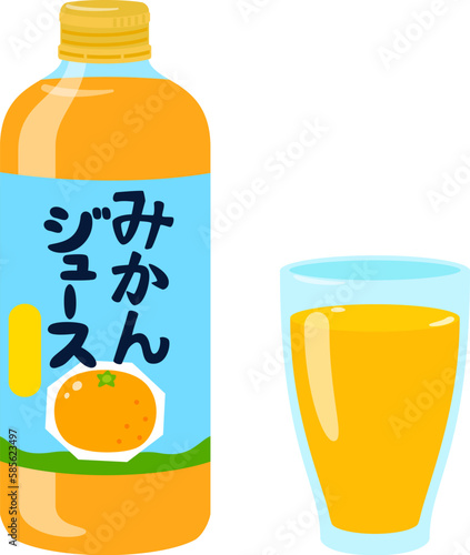 瓶入りのみかんジュース