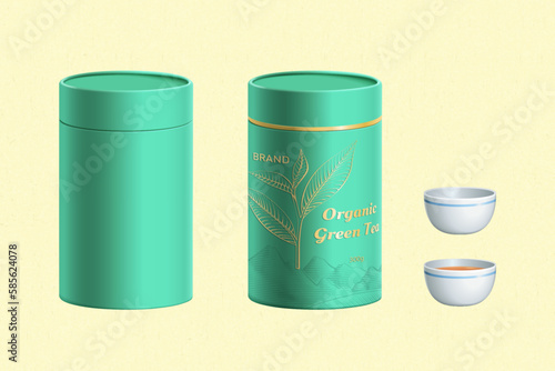3D tea canister and teacup set
