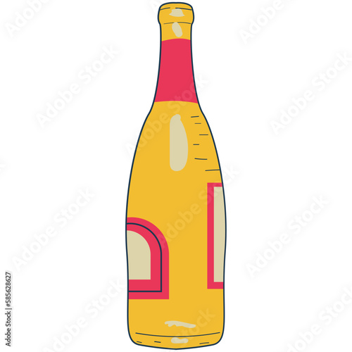 Wine Bootle Illustration