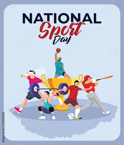 National sport day design template, National sport design vector