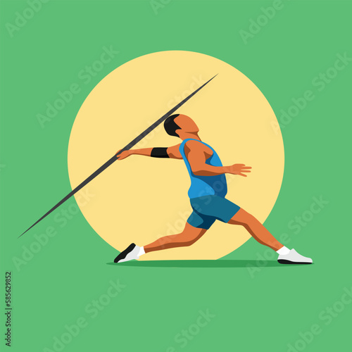 Sport Javelin flat design vector