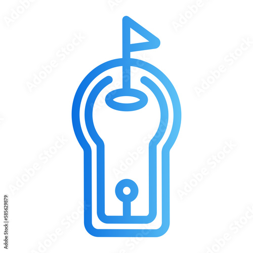 mini golf gradient icon