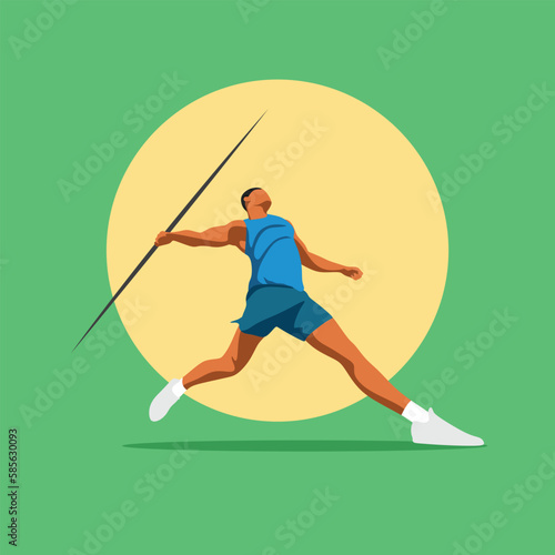 Sport Javelin flat design vector