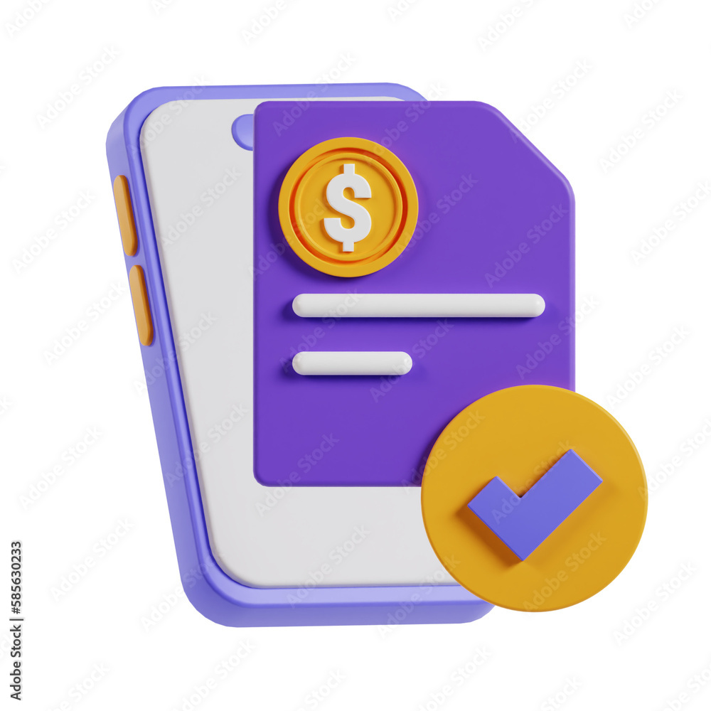 Document sale 3d Icon Document sale 3d Icon