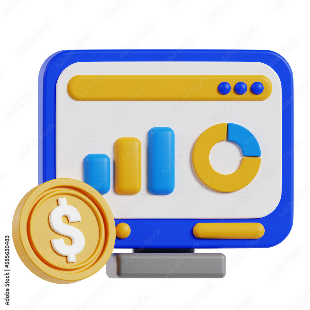 Chart Sale 3d Icon Chart Sale 3d Icon