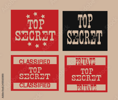 Top secret grunge rubber stamp  classified  grunge stamp
