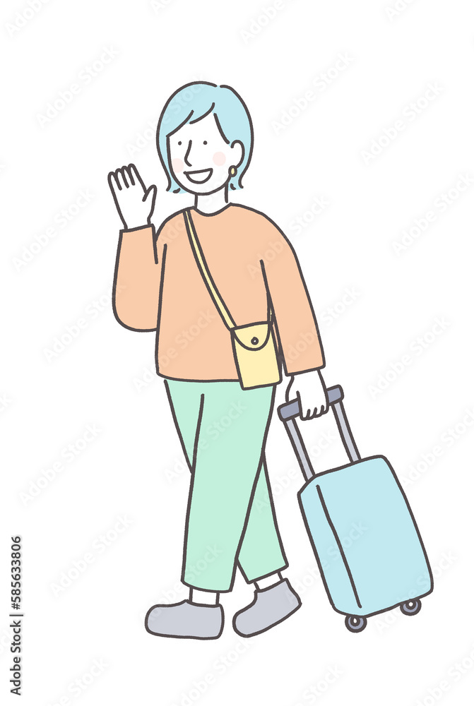 女性の旅行者 女性の旅行者
