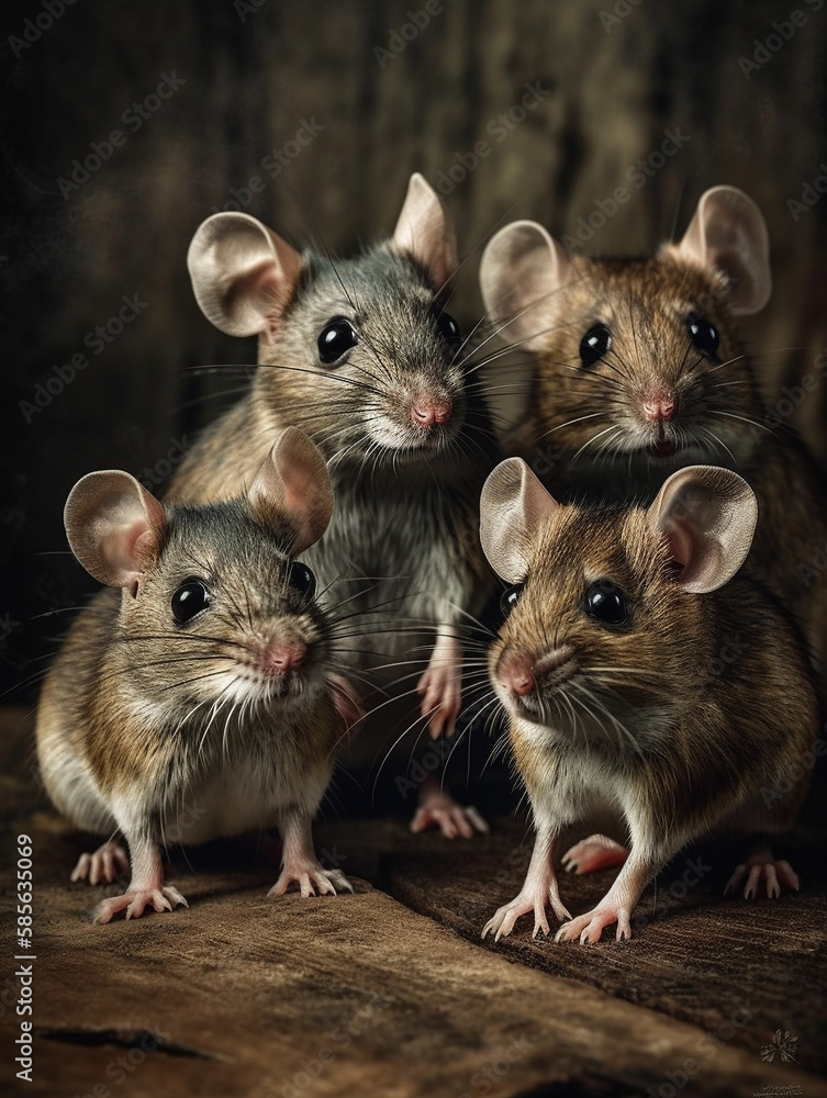 Mouse family portrait Mouse family portrait