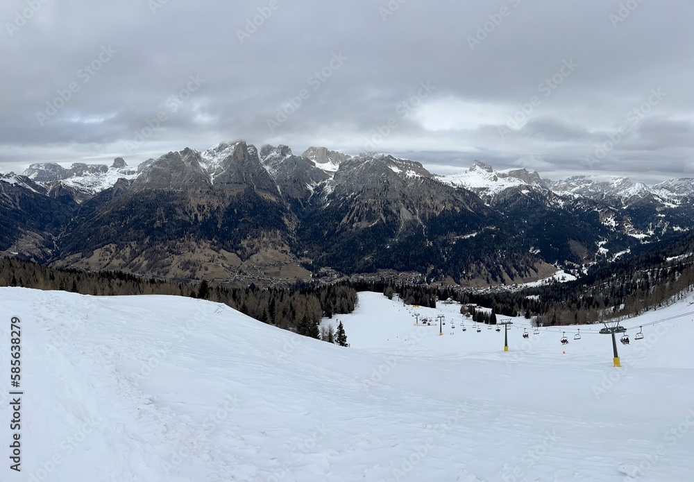 Alleghe Civetta Ski Slopes Dolomiti Italian Alps